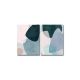 Lot de 2 tableaux décoratifs Vagum L28xH38cm Motif Abstrait géométrique