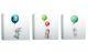 Lot de 3 tableaux décoratifs Floruit 30x30cm Motif Enfantin animaux et ballons