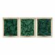 Lot de 3 tableaux encadrés en Or Pictor L76.5xH28,5cm Motif Jungle tropicale Vert foncé