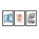Lot de 3 tableaux Pictor L112xH51cm Motif Abstrait de Feuilles de plantes