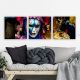 Lot de 3 tableaux Scaenicos 30cm Motif Portraits visages masqués