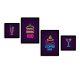 Lot de 4 tableaux encadrés en Noir Pictor L136xH75cm Motif Drinks and food Multicolore