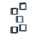Lot de 5 étagères murales cube Pyxis L30xH30cm Bleu