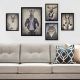 Lot de 5 tableaux encadrés Noir Aranea Motif Portrait d'animaux habillés