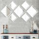 Lot de 7 miroirs encadrés Forme losanges Certa 24x24cm et 34x34cm Blanc