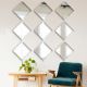 Lot de 9 miroirs losanges en prisme Certa 20x20cm Verre Argent