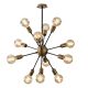 Lustre 12 ampoules Matrurg D62cm Noir et Or antique
