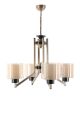 Lustre bras 4 cylindes Tropaeum D60cm Verre Or et Métal Or rose