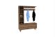 Meuble d'entrée étagères à gauches Elgardo L120xH161,8cm Bois foncé