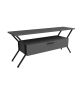 Meuble TV 1 porte Jasper 125cm Noir et Anthracite
