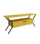 Meuble TV 1 porte Jasper 125cm Noir et Jaune