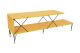 Meuble TV 2 étagères Cayena 120cm Métal Noir et Bois Jaune