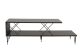 Meuble TV 2 étagères Cayena 120cm Métal Noir et Bois Anthracite