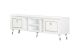 Meuble TV 2 portes Arcanum L180cm Blanc et Or
