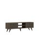 Meuble TV 2 portes et 2 étagères Matilda 150cm Bois et Anthracite