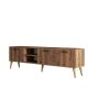 Meuble TV 3 portes Elena L180cm Bois foncé
