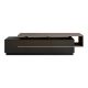 Meuble TV design bicolore 180cm Sissoko Noir et Bois foncé