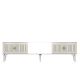 Meuble Tv design Field L150cm Blanc et Or