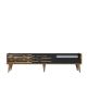 Meuble TV design Oviva L180cm Bois foncé et Anthracite