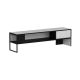 Meuble TV design Zlatni Métal Noir et Bois Noir et Blanc