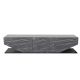 Meuble TV façade trapèze 3 portes Hector 180cm Bois Noir effet marbre