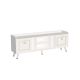 Meuble TV Horace 2 portes basculantes L150cm Blanc et Or