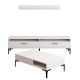 Meuble TV moderne 180cm avec table basse et étagère Varnus Blanc
