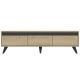 Meuble TV moderne Scorpii L150cm Chêne clair