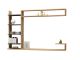 Meuble TV murale avec étagères Jared 180cm Bois et Anthracite