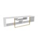Meuble TV Nikolai 150cm Or et Blanc