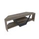 Meuble TV Norah 120cm Blanc et Bois antique