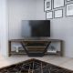 Meuble TV Norah 120cm Noir et Chêne foncé