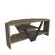 Meuble TV Norah 90cm Noir et Bois foncé
