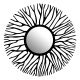 Miroir décoratif Filamentis D70cm Motif Branche Métal Noir