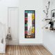 Miroir décoratif rectangulaire Riflesso 40x120cm Motif Street Food Multicolore