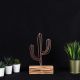 Objet décoratif à poser Approbatio mini cactus Saguaro H24 cm Métal Bronze Socle Bois