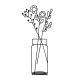 Objet décoratif à poser Jagal L10xH30cm Pot de fleur Métal Noir
