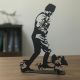 Objet décoratif à poser Jagal L20xH30cm silhouette Métal Noir
