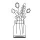 Objet décoratif à poser Jagol L53xH30cm Pot de fleur Métal Noir
