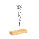 Objet décoratif à poser Zidas L20xH40cm Bois Naturel et Métal Femme sexy Noir