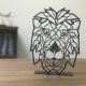 Objet décoratif Bety Tête de lion 20x30cm Métal Noir