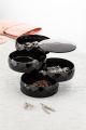 Organisateur de bijoux 4 rangements Iapetus D12cm Noir
