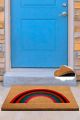 Paillasson Lagon 40x60cm Fibre de coco Naturel Motif Arc en ciel