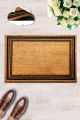 Paillasson Lagon 40x60cm Fibre de coco Naturel Motif Rectangles Noir