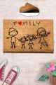 Paillasson Lagon 40x60cm Fibre de coco Naturel Motif 
