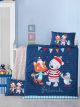 Parure de lit bébé 4 pièces Eget 100% Coton Renforcé Motif amitié hiver Multicolore