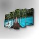 Pentaptyque Atos Motif Pont, paysage foret