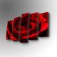 Pentaptyque Atos Motif Rose épanouie Rouge