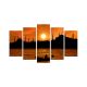 Pentaptyque Grex Motif Coucher du soleil sur Istanbul