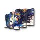 Pentaptyque Pictor Motif Portrait de femme abstrait futuriste